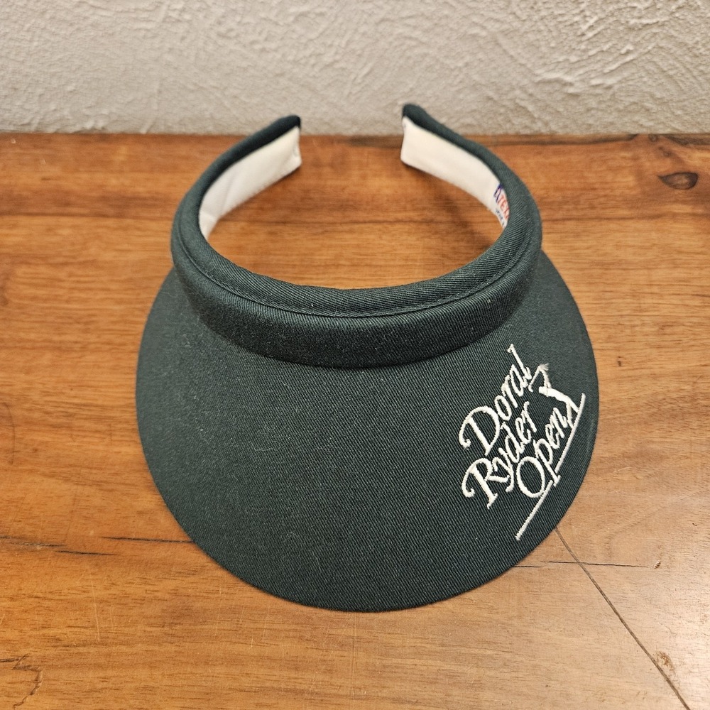 Vintage Doral Ryder Open Golf Visor Hat Cap Women's Green Made In USA‎ Texace